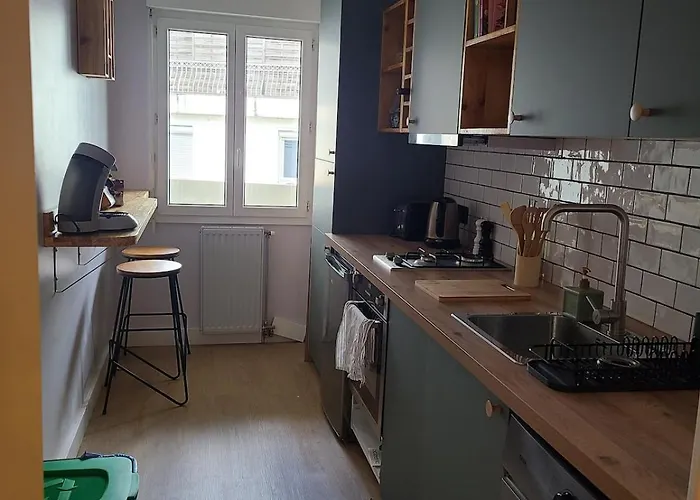 Apartment With Air Conditioning, Private Parking, Balcony,